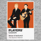 Simon and Garfunkel Paul Simon and Art Garfunkel's contrasting silhouettes and close-harmony identity Icon Frame artwork in grey