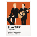 Simon and Garfunkel Paul Simon and Art Garfunkel's contrasting silhouettes and close-harmony identity Icon Frame artwork on white