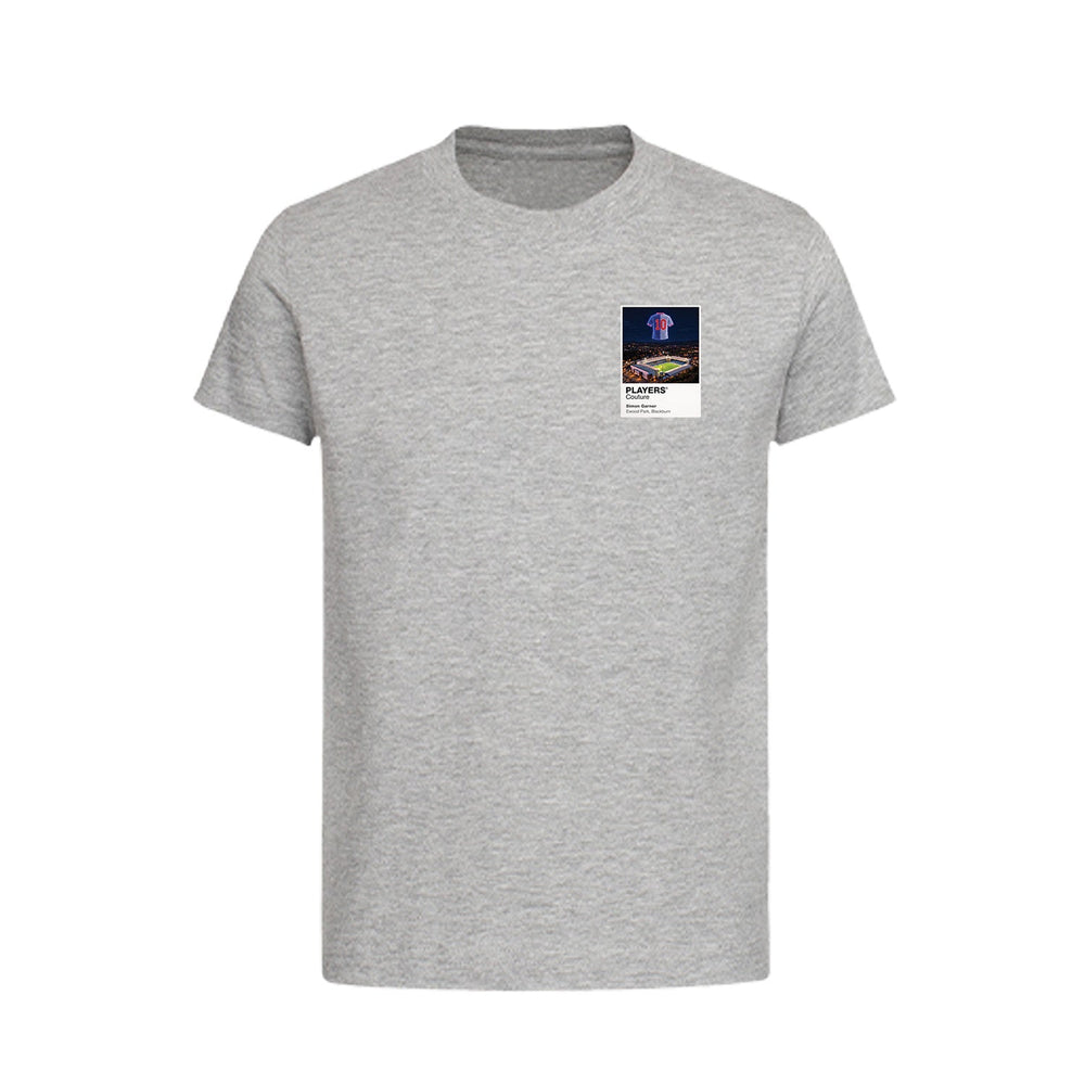 Simon Garner Blackburn Rovers Icons in Lights Frame Kids T-Shirt in Gray