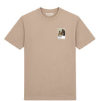 Sir Henry Cecil horse racing T-shirt – mens desert sand tshirt view