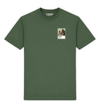 Sir Henry Cecil horse racing T-shirt – mens earthy green tshirt view