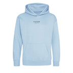 Essentials Collection hoodie – blue kids' hoodie with white Essentials Collection letters and Players Couture logo on the
