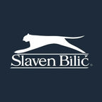 Slaven Bilic Logo Men's Hoodie – navy close-up detail shot of the Slaven Bilic Players Couture logo design
