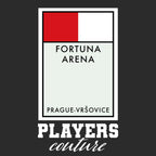 Slavia Prague Monopoly Card hoodie – black men's hoodie with white Slavia Prague Monopoly Card letters and Players Couture