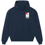 Slavia Prague Monopoly Card hoodie – black men's hoodie with white Slavia Prague Monopoly Card letters and Players Couture