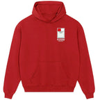 Slavia Prague Monopoly Card hoodie – grey men's hoodie with black Slavia Prague Monopoly Card letters and Players Couture