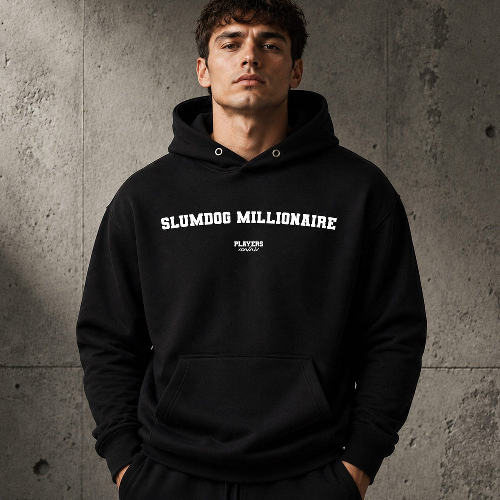 Slumdog Millionaire name-print hoodie - black