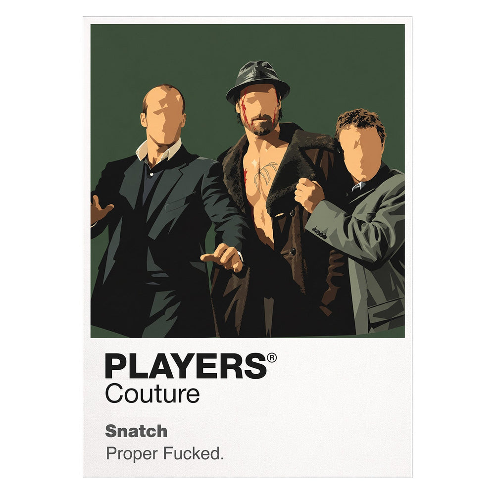 Snatch Mickey O'Neil, Turkish and the intersecting boxing and diamond schemes of London Icon Frame artwork on white