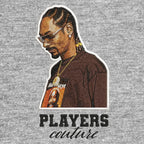 Snoop Dogg Badge Men's Hoodie – black close-up detail shot of the Snoop Dogg Players Couture logo design