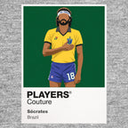 Sócrates Brazil Icon Frame artwork in grey