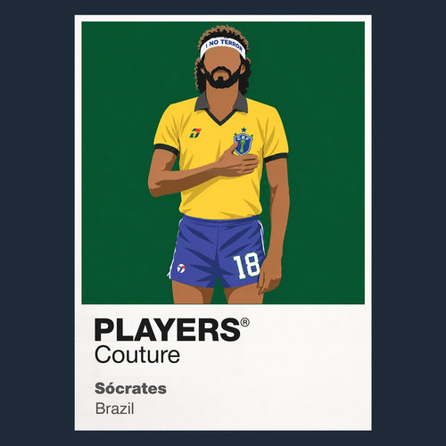 Sócrates Brazil Icon Frame artwork in navy