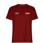 Socrates t-shirt – red men's t-shirt featuring the Socrates Players Couture logo
