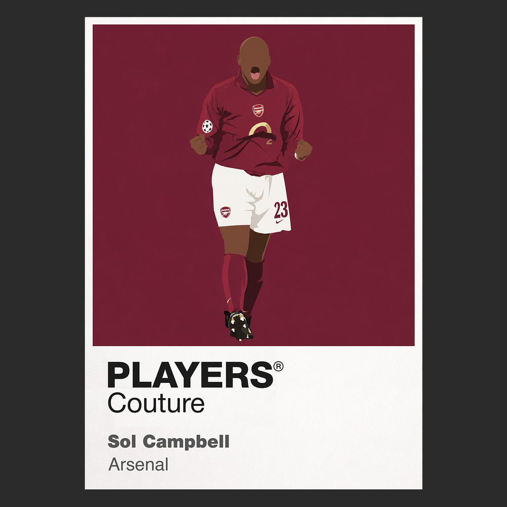 Sol Campbell Arsenal black Icon Frame artwork detail