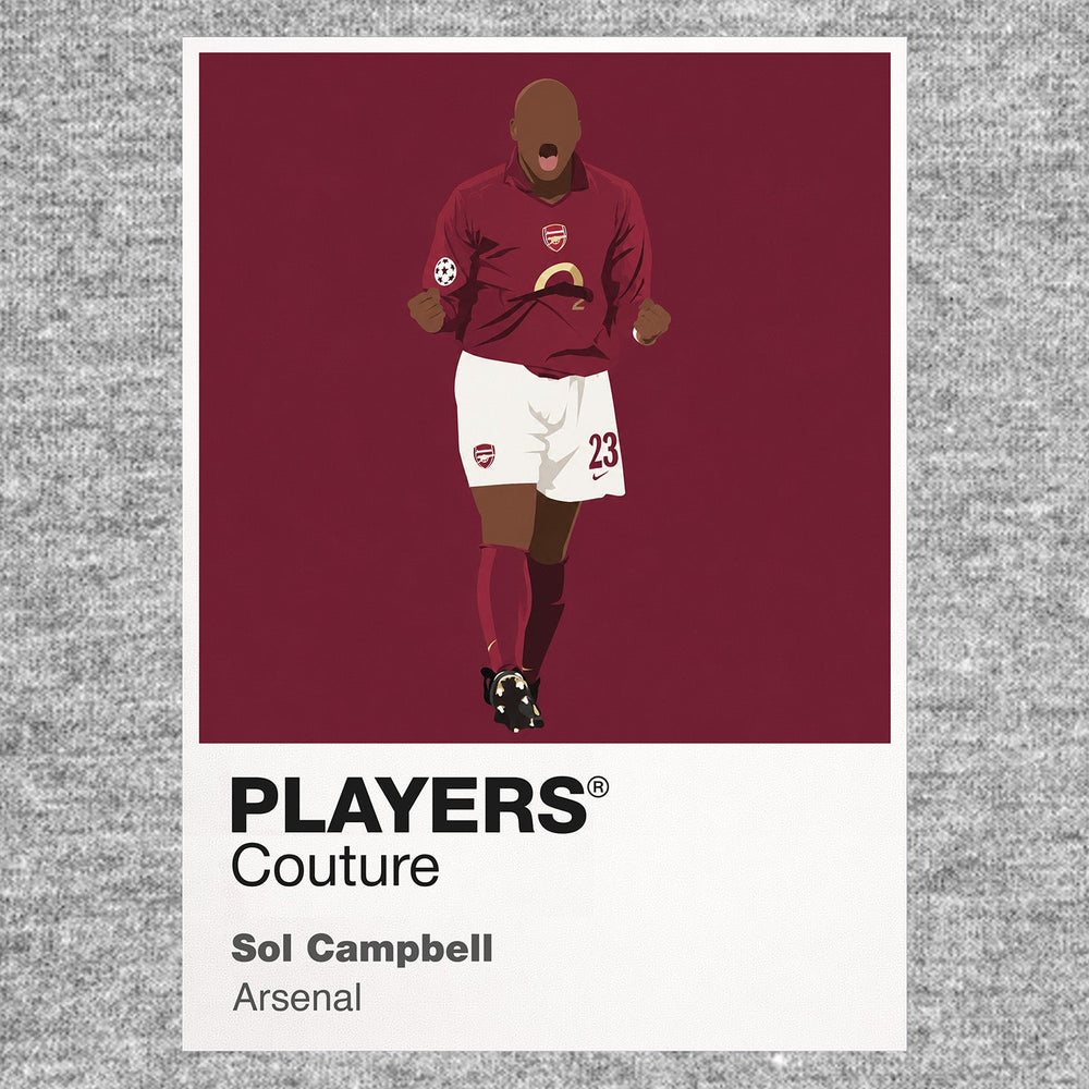Sol Campbell Arsenal grey Icon Frame artwork detail