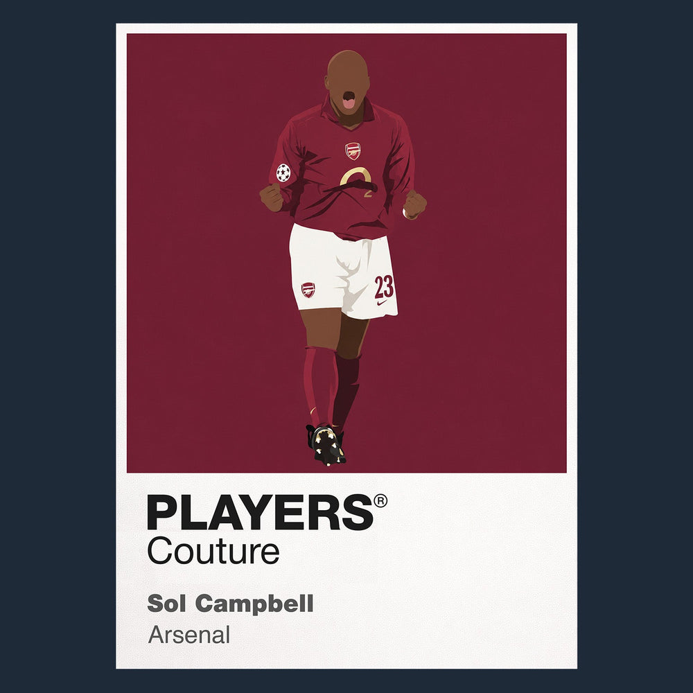 Sol Campbell Arsenal navy Icon Frame artwork detail