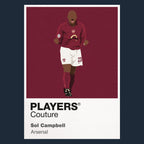 Sol Campbell Arsenal navy Icon Frame artwork detail