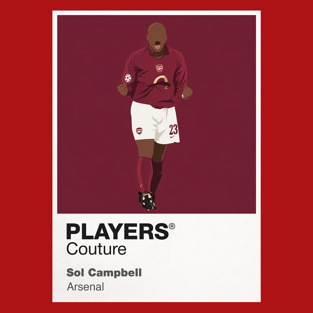 Sol Campbell Arsenal red Icon Frame artwork detail