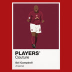 Sol Campbell Arsenal red Icon Frame artwork detail