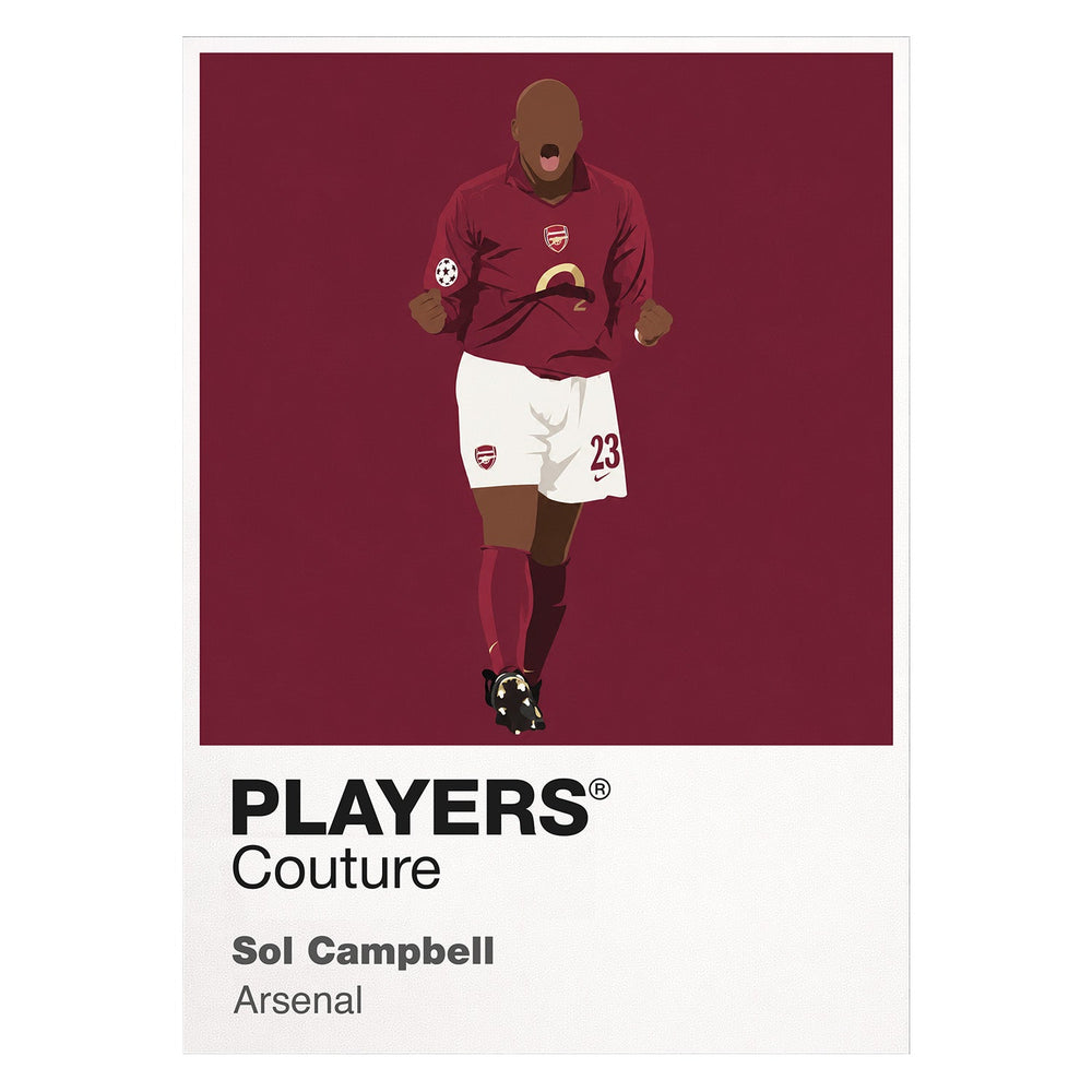 Sol Campbell Arsenal white Icon Frame artwork detail