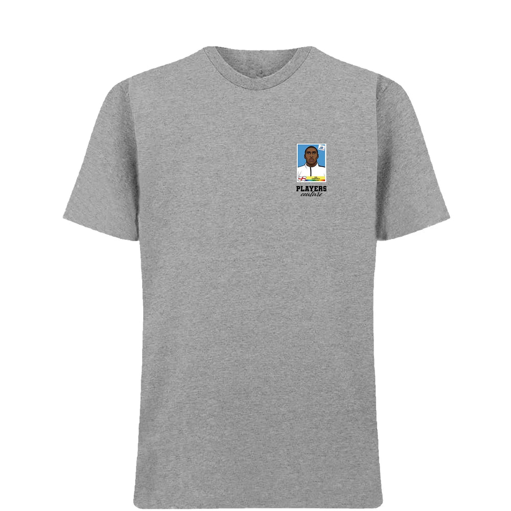 Sol Campbell World Cup t-shirt – grey men's t-shirt featuring the Sol Campbell World Cup Players Couture logo