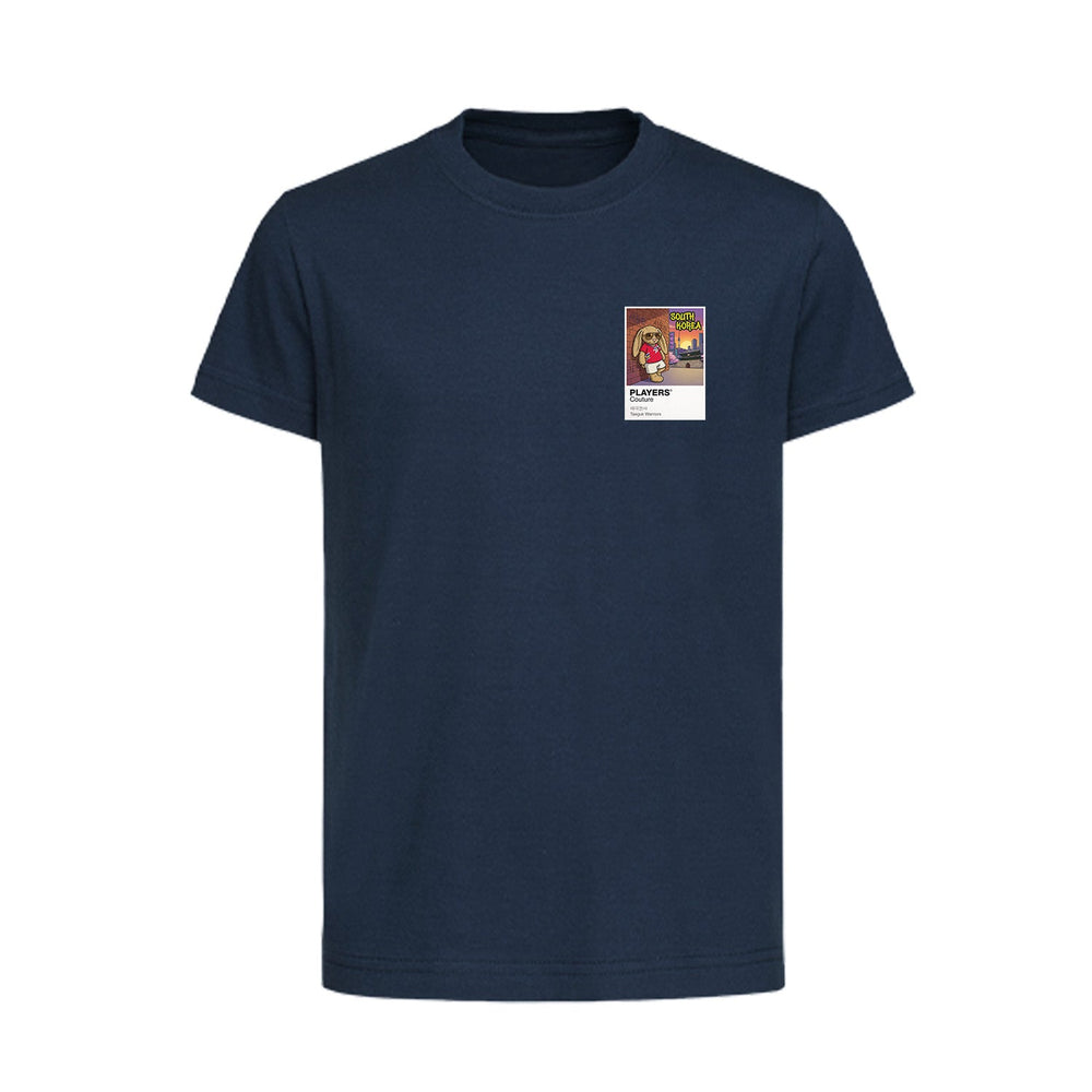South Korea Football Cool Bunny Kids T-Shirt – South Korea football cool bunny kids t-shirt in Navy – Players Couture