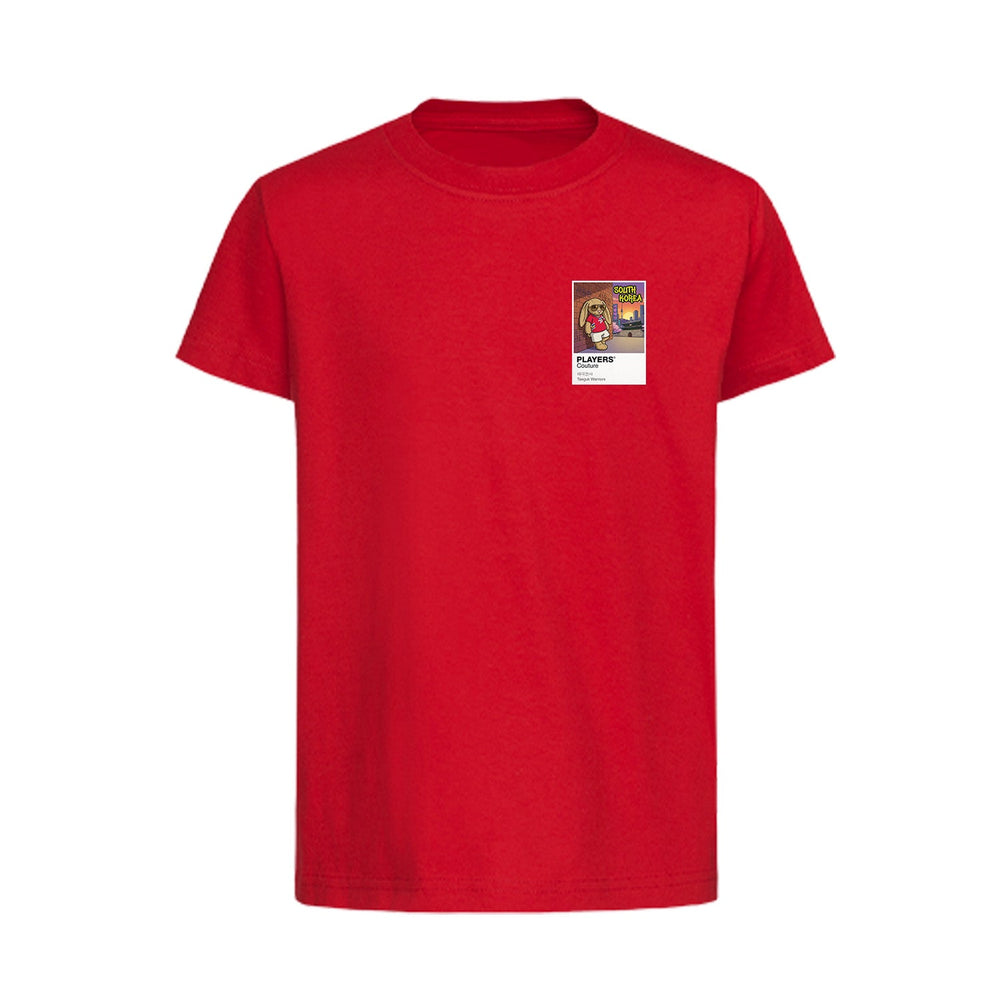 South Korea Football Cool Bunny Kids T-Shirt – South Korea football cool bunny kids t-shirt in Red – Players Couture