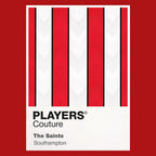 Southampton Classic Football Shirt Colours Frame Men's T-Shirt – red close-up detail shot of the Southampton Players Couture