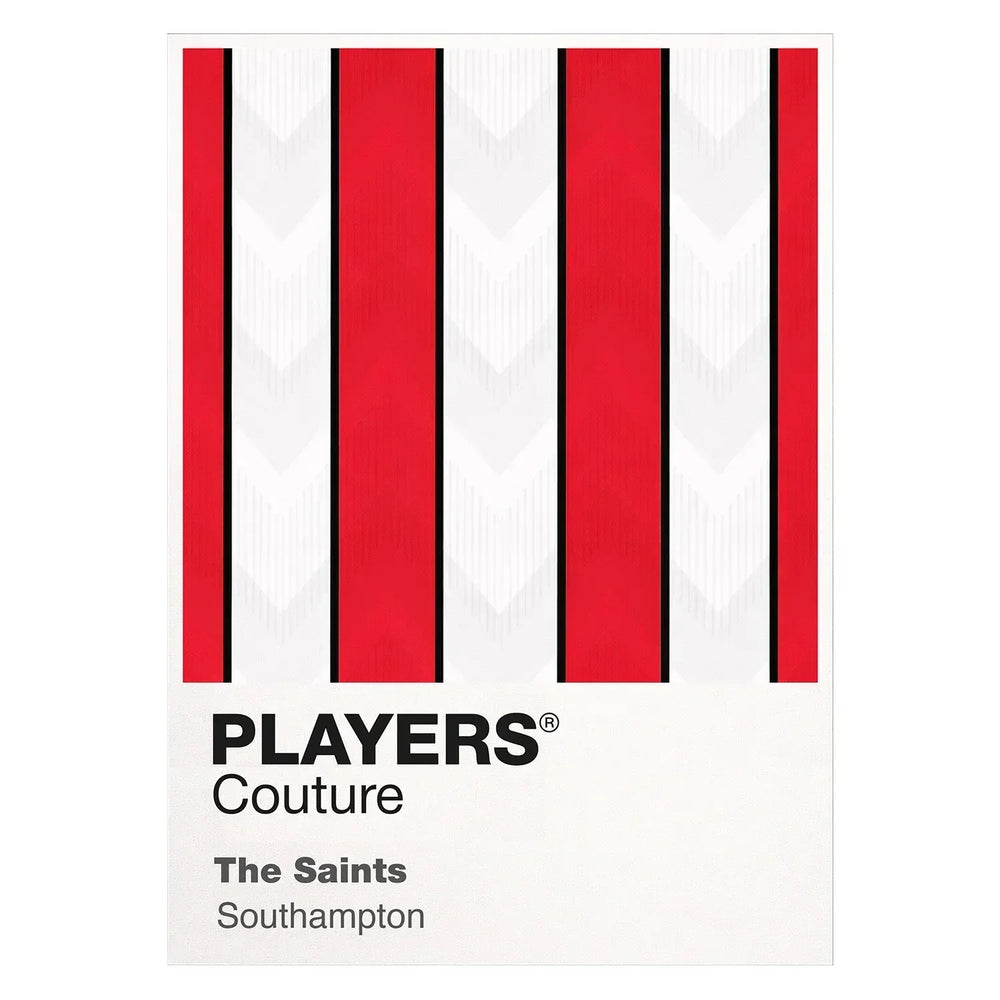Southampton Classic Football Shirt Colours Frame Men's T-Shirt – white close-up detail shot of the Southampton Players