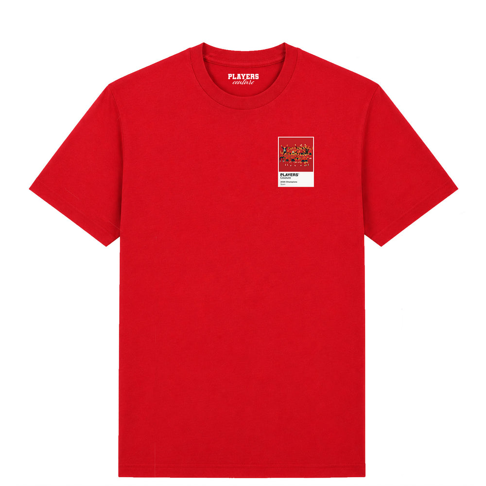 Spain World Cup Champions Icon Frame Men's T-Shirt - Red