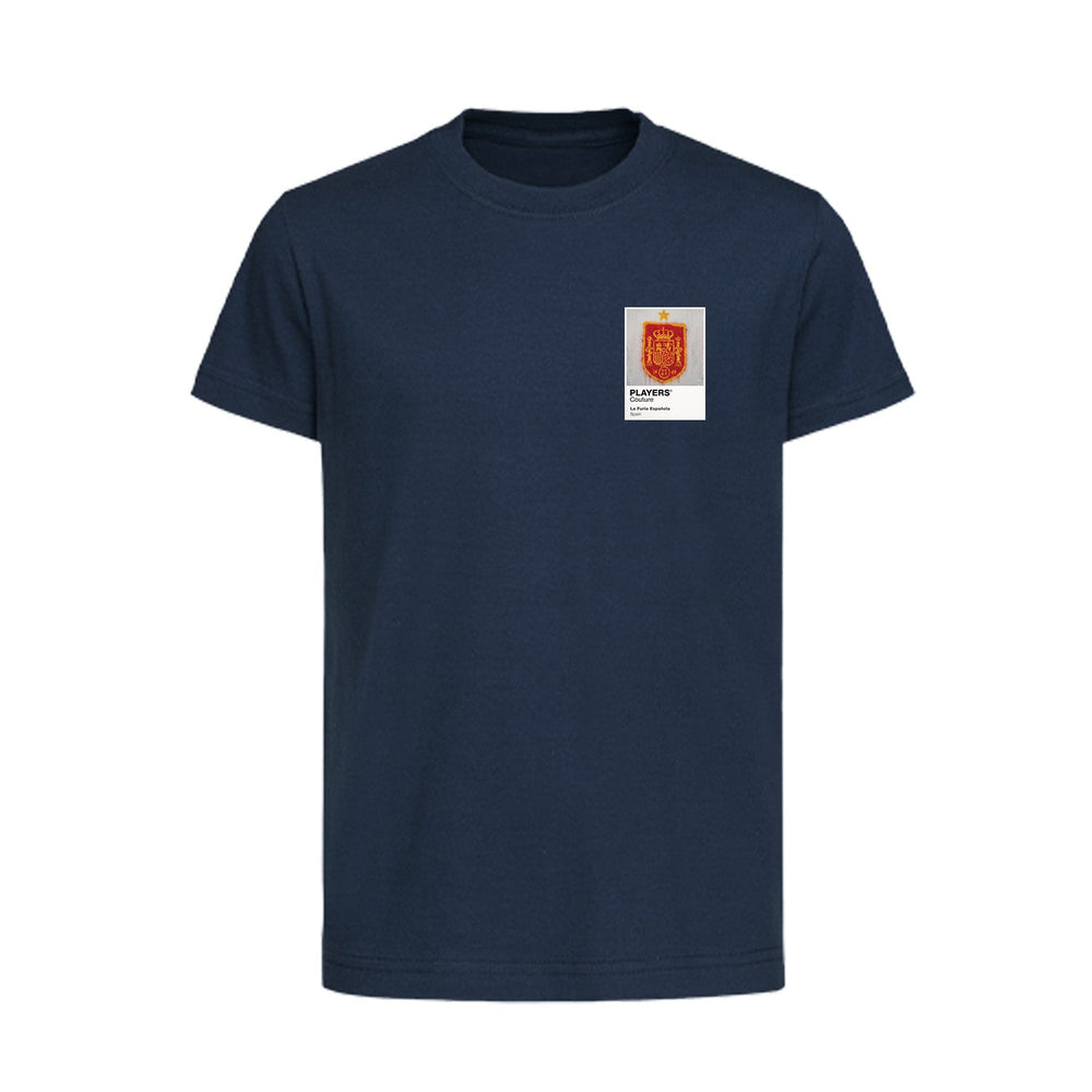 Spain Logo Graffiti Frame Kids T-Shirt - spain graffiti frame kids navy tshirt