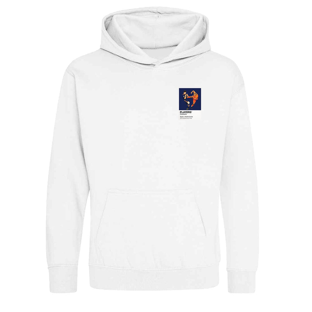 Spain v Netherlands 2010 World Cup Final Icon Frame Kids Hoodie - White
