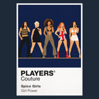 Spice Girls the five Spice Girls' individual styles, platform footwear and Girl Power formation Icon Frame artwork in navy
