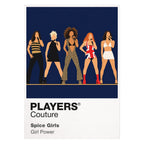 Spice Girls the five Spice Girls' individual styles, platform footwear and Girl Power formation Icon Frame artwork on white