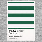Sporting CP Classic Football Shirt Colours Frame Men's T-Shirt – grey close-up detail shot of the Sporting CP Players