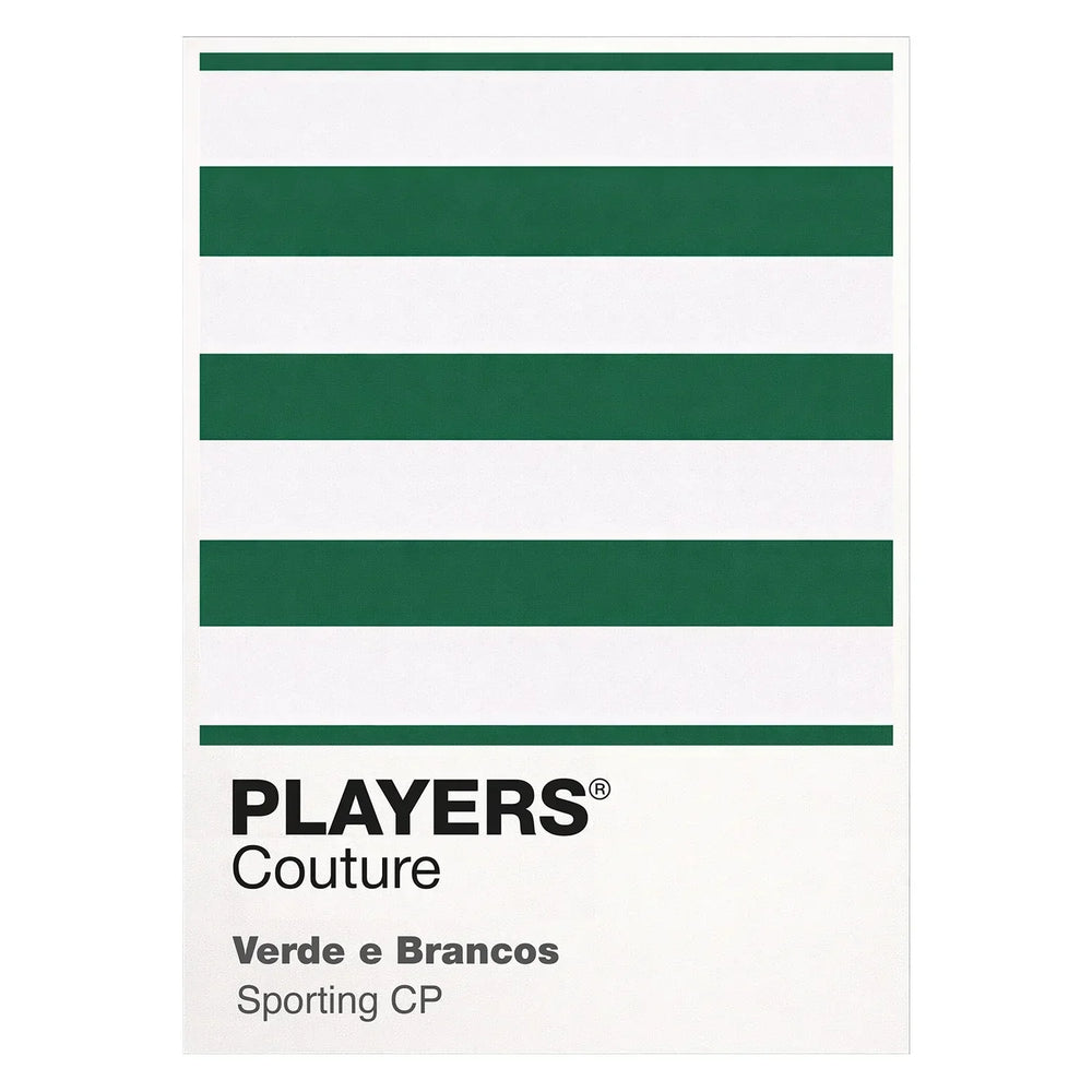 Sporting CP Classic Football Shirt Colours Frame Men's T-Shirt – white close-up detail shot of the Sporting CP Players