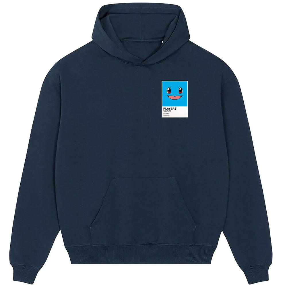 Squirtle Colour hoodie – navy men's hoodie featuring the Squirtle Colour Players Couture logo