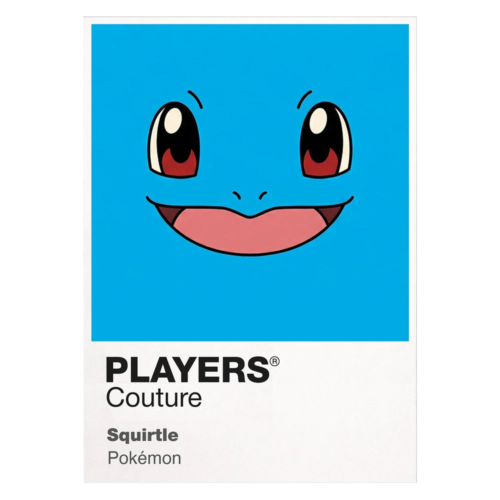 Squirtle Colour Frame Men's T-Shirt – white close-up detail shot of the Squirtle Players Couture logo design