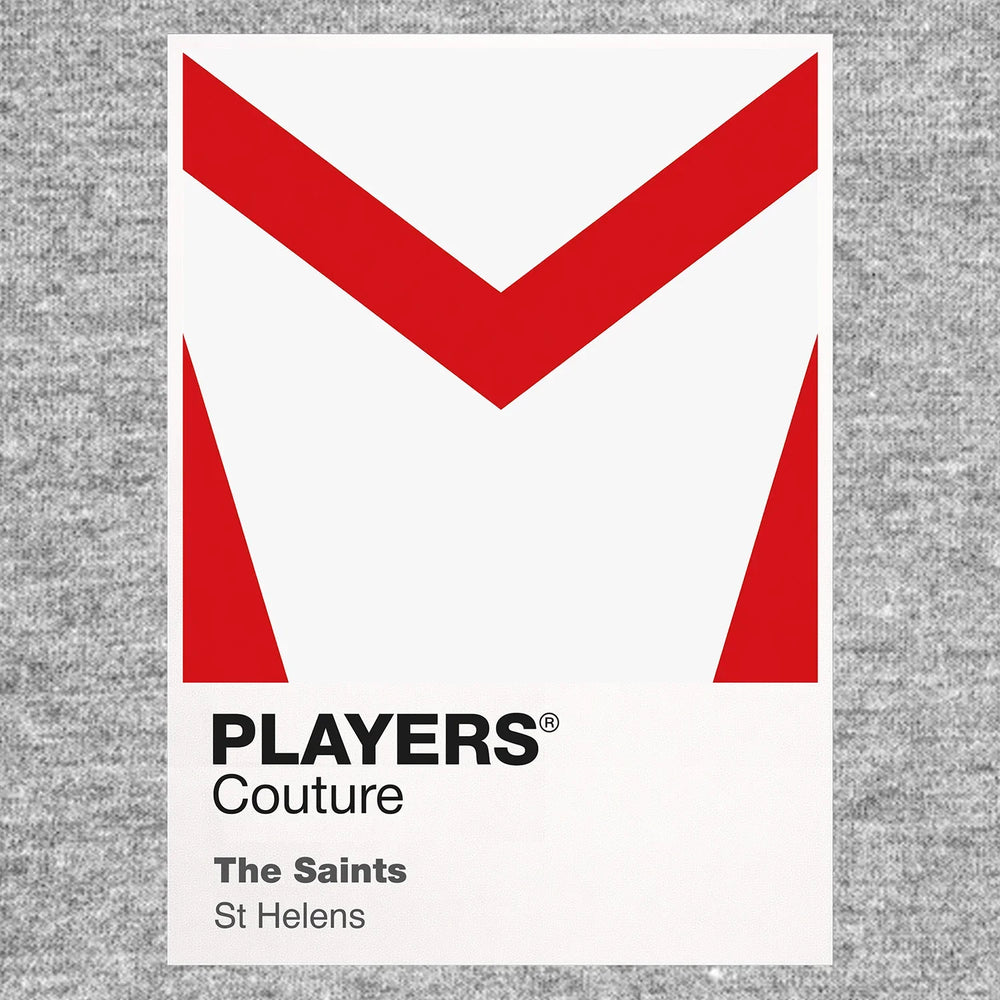 St Helens Classic Rugby League Shirt Colours Frame Men's Hoodie