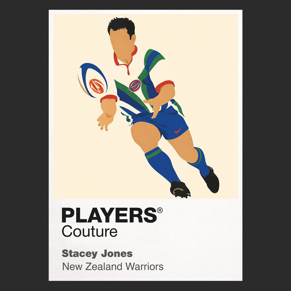 Stacey Jones New Zealand Warriors rugby league T-shirt black