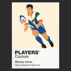 Stacey Jones New Zealand Warriors rugby league T-shirt black