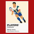 Stacey Jones New Zealand Warriors rugby league T-shirt red