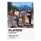 Stand by Me Gordie, Chris, Teddy and Vern walking together along the railway tracks Icon Frame artwork on white