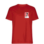 Stanley Matthews 7 Football t-shirt – red men's t-shirt featuring the Stanley Matthews 7 Football Players Couture logo