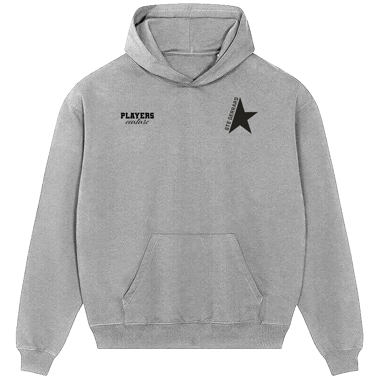 Ste Gerrard Logo Players Couture Men's Casual Hoodie Gray