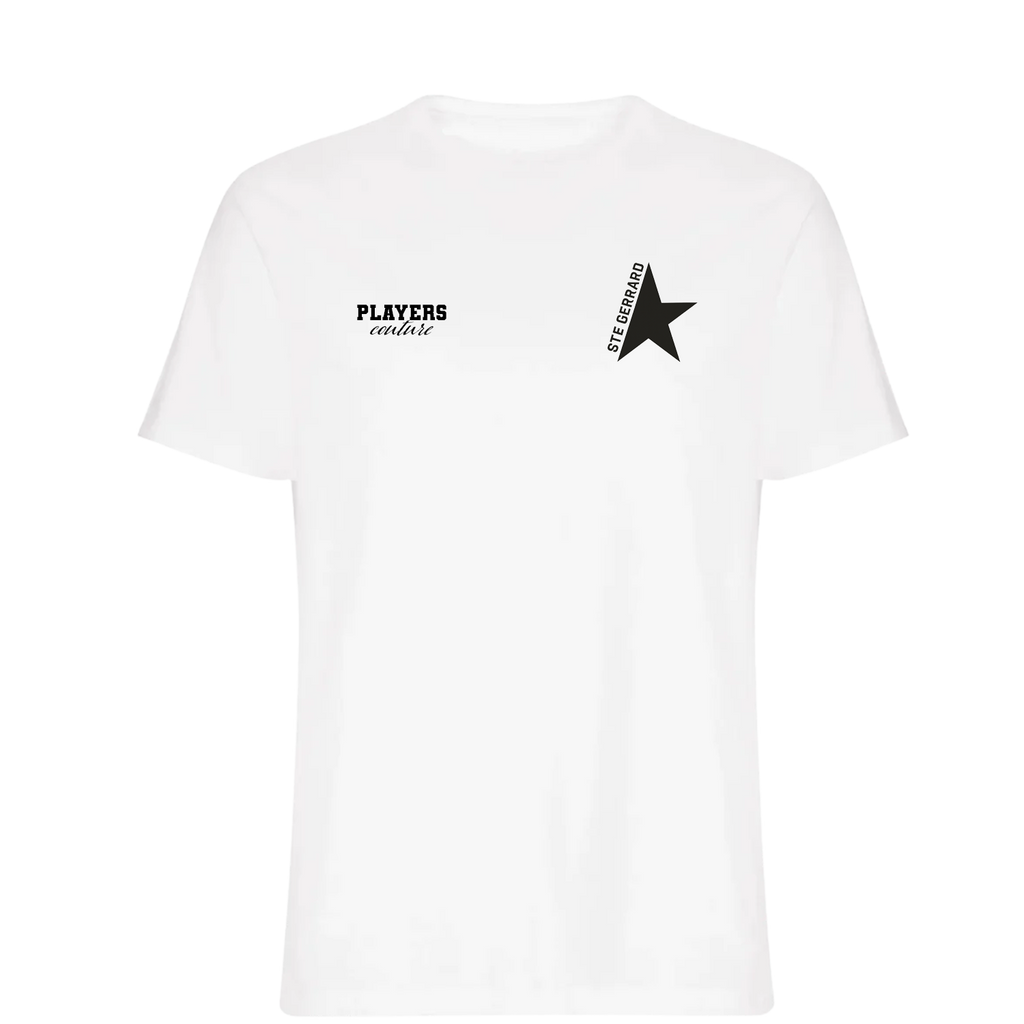 Ste Gerrard Logo Players Couture Mens T-Shirt White