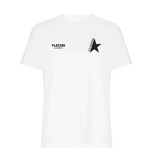 Ste Gerrard Logo Players Couture Mens T-Shirt White