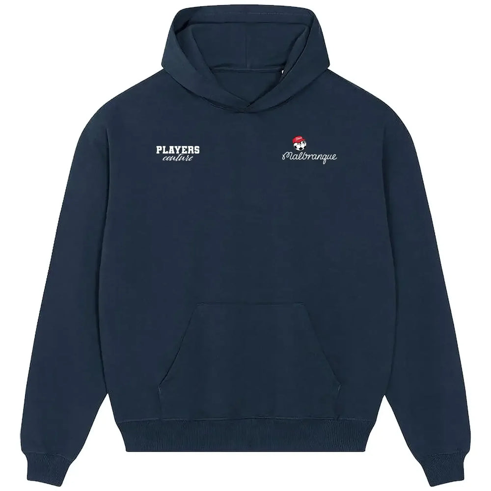 Steed Malbranque hoodie – navy men's hoodie featuring the Steed Malbranque Players Couture logo