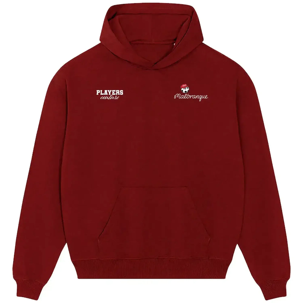 Steed Malbranque hoodie – red men's hoodie featuring the Steed Malbranque Players Couture logo