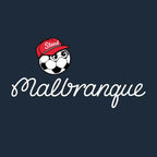 Steed Malbranque Logo Men's Hoodie – navy close-up detail shot of the Steed Malbranque Players Couture logo design