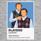 Step Brothers Brennan and Dale posing with the chaotic confidence of their shared bedroom, drum kit and Prestige Worldwide ambitions Icon Frame artwork in grey